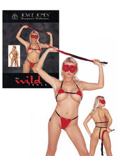 Carregar imagem no visualizador da galeria, Conjunto de Lingerie, Máscara e Chicote em couro - The Wild Tamer