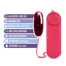 Carregar imagem no visualizador da galeria, Ovo com vibração e comando - Power bullet - Rosa - Blush