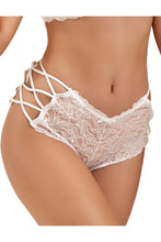 Carregar imagem no visualizador da galeria, Tanga em renda - Branco - Paris Hollywood