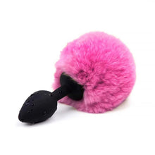 Carregar imagem no visualizador da galeria, Plug anal em silicone com pompom - Rosa - Afterdark