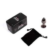 Carregar imagem no visualizador da galeria, Plug de Metal com Brilhante - Preto Metalizado - S - Secret Play