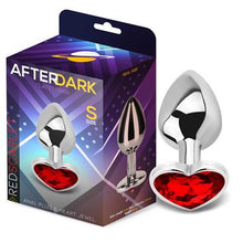 Carregar imagem no visualizador da galeria, Plug anal metálico coração com brilhante - Vermelho - S - Afterdark