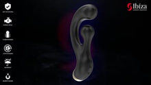 Carregar e reproduzir vídeo no visualizador da galeria, Vibrador vaginal e ponto G com estimulador de clitóris com movimento de rotação - Vibrating & rotating stimulator