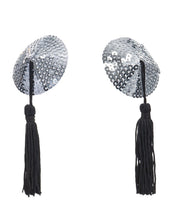 Carregar imagem no visualizador da galeria, Tapa mamilos redondos - Prateados e Pretos - 1402 - Rimba