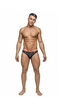 Carregar imagem no visualizador da galeria, Tanga preta e laranja - Camo net sport - Male Power