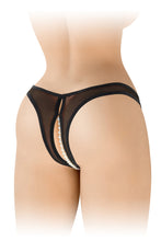 Carregar imagem no visualizador da galeria, Tanga com pérolas estimulantes - Preto - Sophie - Fashion Secret