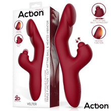 Carregar imagem no visualizador da galeria, Vibrador vaginal com estimulador de clitóris, pulsação e aquecimento – Velter – Action