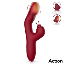 Carregar imagem no visualizador da galeria, Vibrador vaginal com estimulador de clitóris, pulsação e aquecimento – Velter – Action
