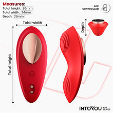 Carregar imagem no visualizador da galeria, Cueca Vibratória - estimulador de clitóris com APP - Vermelho - Intoyou