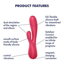 Carregar imagem no visualizador da galeria, Vibrador Vaginal e Ponto G com Estimulador de Clitóris - Rosa - Mono Flex - Satisfyer
