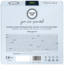 Carregar imagem no visualizador da galeria, Preservativos Extra Finos Pure Feel - tam. 49- 3un - Mister Size