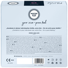 Carregar imagem no visualizador da galeria, Preservativos Extra Finos Pure Feel - tam. 64 - 3un - Mister Size