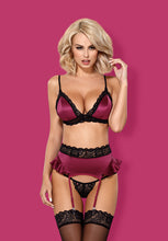 Carregar imagem no visualizador da galeria, Conjunto de 3 peças - Sutiã, Cinto de ligas e Tanga - 845-seg- 5 - Obsessive