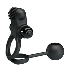 Carregar imagem no visualizador da galeria, Anel Vibratório para Pénis e Testículos com Bola by Pretty Love