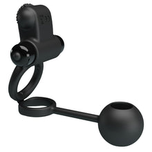 Carregar imagem no visualizador da galeria, Anel Vibratório para Pénis e Testículos com Bola by Pretty Love