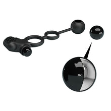 Carregar imagem no visualizador da galeria, Anel Vibratório para Pénis e Testículos com Bola by Pretty Love