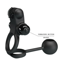 Carregar imagem no visualizador da galeria, Anel Vibratório para Pénis e Testículos com Bola by Pretty Love