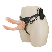 Carregar imagem no visualizador da galeria, Strap-on com dildo duplo com vibração - Ultra Passionate Harness