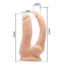 Carregar imagem no visualizador da galeria, Strap-on com dildo duplo com vibração - Ultra Passionate Harness