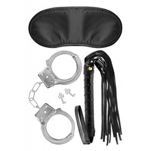 Carregar imagem no visualizador da galeria, Kit Submissão para iniciantes FETISH TENTATION. Composto por: chicote, máscara e algemas.