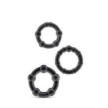 Carregar imagem no visualizador da galeria, Conjunto de 3 Anéis para Pénis e Testículos - Beaded Cockrings - Stay Hard