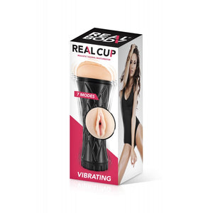Masturbador Masculino Vagina com Vibração Real Cup