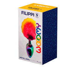 Carregar imagem no visualizador da galeria, Plug Anal metálico com pompom arco-íris - S- Fillippi - Wooomy
