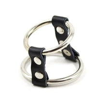 Carregar imagem no visualizador da galeria, Anel Pénis Duplo em Metal