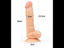 Carregar e reproduzir vídeo no visualizador da Galeria, Dildo realista com pele cibernética - Cyber skin 8” 20cm - The ultra soft dude - LOVETOY