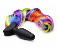 Carregar imagem no visualizador da galeria, Plug Anal vibratório, recarregável com comando sem fios - Cauda Arco-Íris - Tailz