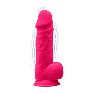 Vibrador realístico recarregável - 21.5cm - Rosa - SILEXD