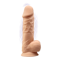 Carregar imagem no visualizador da galeria, Vibrador realístico recarregável - 21.5cm - Bege - SILEXD
