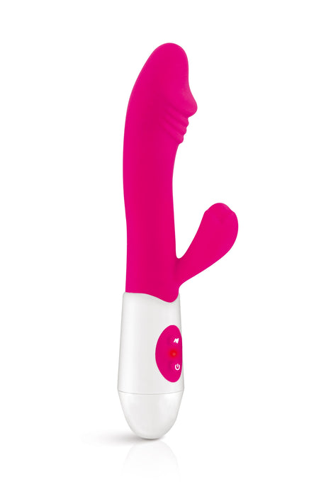 Vibrador Vaginal e Ponto G com Estimulador de Clitóris - Rosa - Elya - Yoba
