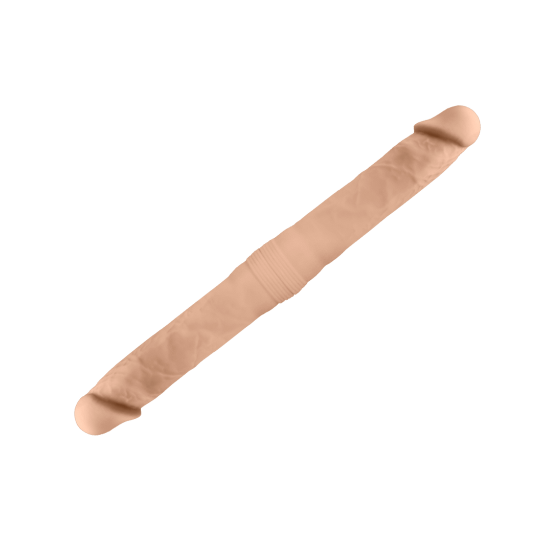 Dildo Realístico Duplo termo-reativo Dual Density - S - 38,5 cm - SilexD