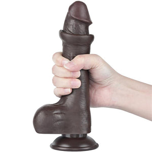 Dildo deslizante com dupla camada 8” - Castanho - 20 cm - Sliding Skin - LoveToy