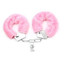 Carregar imagem no visualizador da galeria, Algemas de metal com pêlo - Rosa - Fur Love Cuffs
