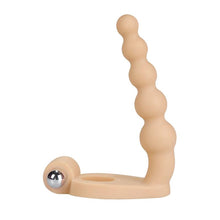 Carregar imagem no visualizador da galeria, Strap-on para dupla penetração com anel vibratório  - 16 cm - The Ultra Soft Double
