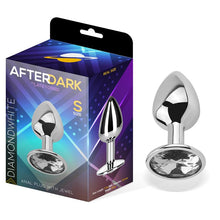 Carregar imagem no visualizador da galeria, Plug anal metálico com brilhante - Diamond white - S - AfterDark

