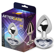Carregar imagem no visualizador da galeria, Plug anal com brilhante coração - Heart white - Branco - M - AfterDark
