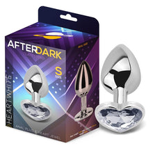 Carregar imagem no visualizador da galeria, Plug anal com brilhante de coração - Heart white - Branco - S - AfterDark
