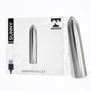 Bala vibratória - Recarregável - 8.8 cm - Prateado - Sunny - Tardenoche