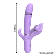 Carregar imagem no visualizador da galeria, Vibrador vaginal com movimento de sobe e desce e estimulador de clitóris por pulsação e ondas de pressão - Apollo - Engily Ross

