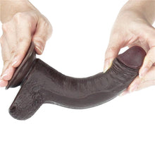 Carregar imagem no visualizador da galeria, Dildo deslizante com dupla camada 7” - Castanho - 18 cm - Sliding Skin - LoveToy
