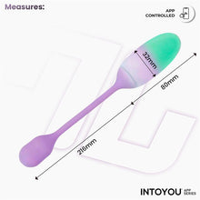 Carregar imagem no visualizador da galeria, Ovo vaginal vibratório com APP - Nexegg - Verde e roxo - IntoYou
