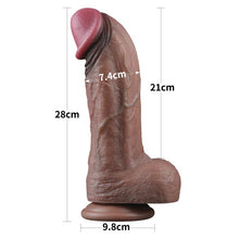 Carregar imagem no visualizador da galeria, Dildo realístico com dupla densidade - 28 cm - Nature cock - Love Toy
