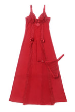 Carregar imagem no visualizador da galeria, Camisa de noite vermelha comprida - Paris Hollywood
