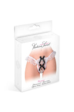 Carregar imagem no visualizador da galeria, Tanga em renda branca com pérolas - Romance - Fashion Secret
