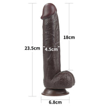 Carregar imagem no visualizador da galeria, Dildo deslizante com dupla camada 9” - Castanho - 23.5 cm - Sliding Skin - LoveToy
