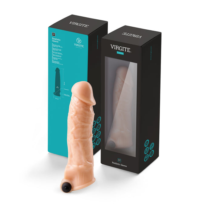 Manga Peniana Realística com Vibração - 20cm - S7 - Virgite