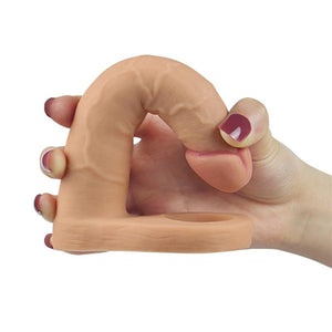Strap-on - Dildo para dupla penetração - 14 cm - The Ultra Soft Double - Lovetoy